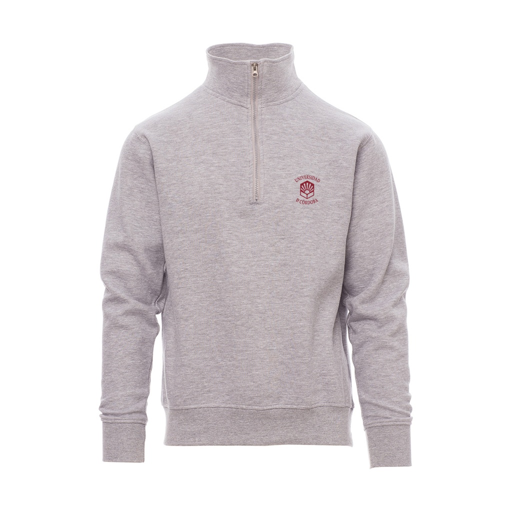 Sudadera Media Cremallera Gris